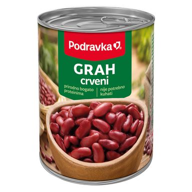 Image for product PODRAVKA Crveni grah, limenka 400g (ocijeđena masa 230g)