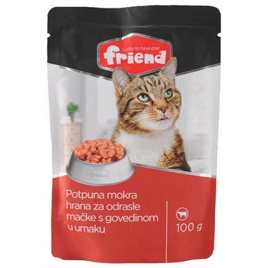 Image for product FRIEND Mokra hrana govedina 100g