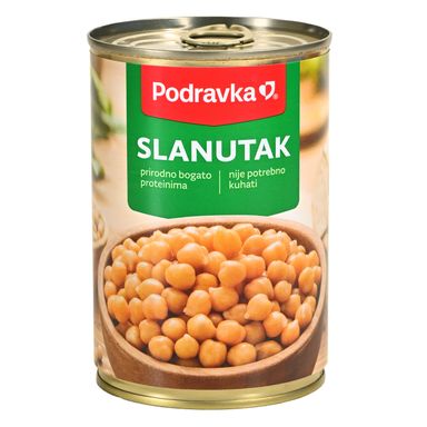 Image for product PODRAVKA Slanutak u limenci 400g (ocijeđena masa 240g)