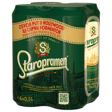Image for product STAROPRAMEN pivo 4x0.5l limenka 5% alk.