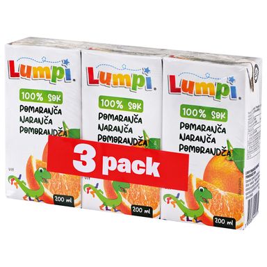 Image for product LUMPI Sok 100% naranča 3x0.2l