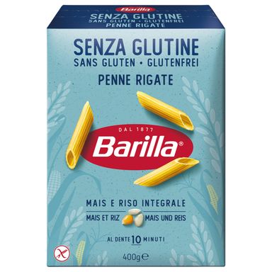 Image for product BARILLA Tjestenina penne rigate bez glutena od kukuruza i riže bez jaja 400g