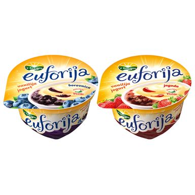 Image for product Z'BREGOV EUFORIJA Jogurt euforija vanilija mix 150g