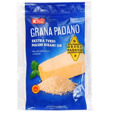 Image for product K PLUS Sir tvrdi grana padano ribani 100g