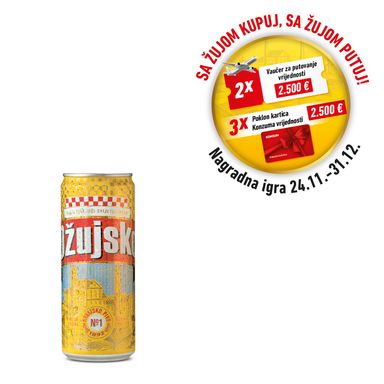 Image for product OŽUJSKO Pivo svijetlo 5% alk. 0.33l limenka sleek