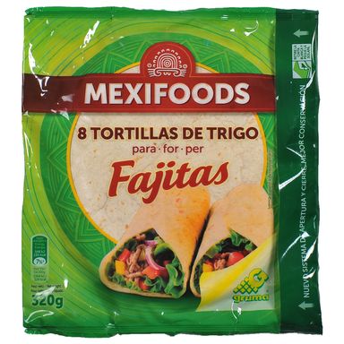 Image for product MEXIFOODS Pšenična tortilja 20cm 8 komada 320g