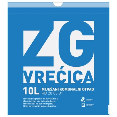 Image for product Vrećice za miješani komunalni otpad 10l 10/1