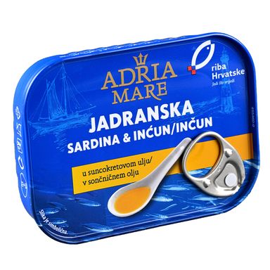 Image for product ADRIA MARE Sardina i inćun 100g/70g