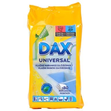 Image for product DAX Vlažne maramice k plus univerzalne 80 komada
