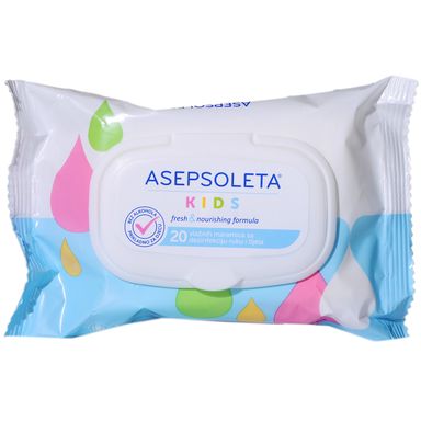 Image for product ASEPSOLETA Kids vlažne maramice 20 komada