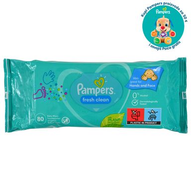 Image for product PAMPERS Vlažne maramice fresh clean 80 komada