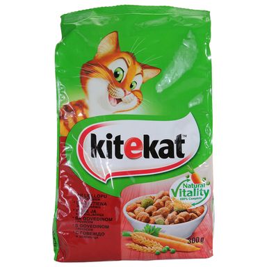 Image for product KITEKAT Suha hrana za mačke , govedina i povrće 300g