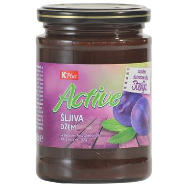 Image for product K PLUS Džem šljiva stevia active 330g