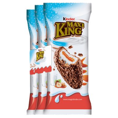 Image for product KINDER FERRERO Mliječni desert maxi king multipakiranje 3x35g (105g)