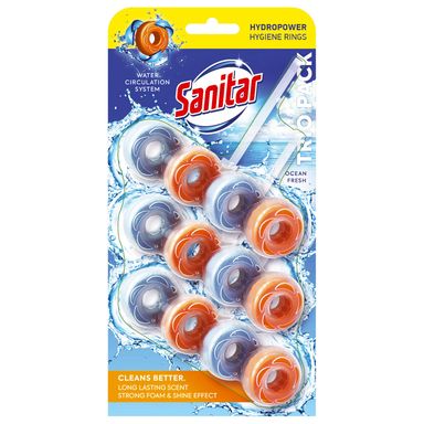 Image for product SANITAR Wc osvježivač hygiene rings ocean fresh 3x40g