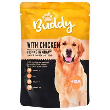 Image for product BUDDY Mokra hrana piletina 100g