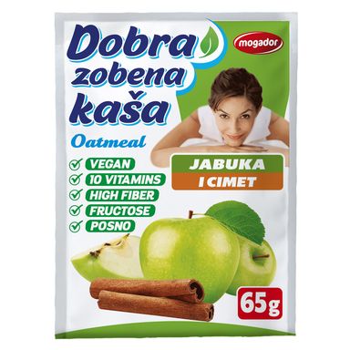 Image for product DOBRA zobena kaša jabuka cimet 65g