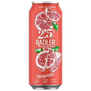 Image for product EDELMEISTER Pivo radler grejpfrut, 2.5% alkohola, 0.5l limenka