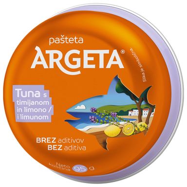Image for product ARGETA Pašteta tuna limun timijan 95g