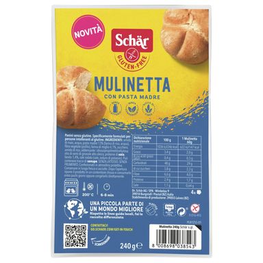 Image for product DR.SCHAR Pecivo kajzerica bez glutena 4x60g 240g