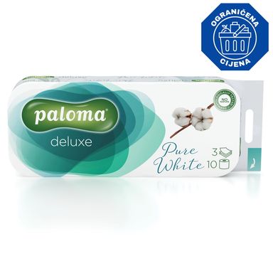 Image for product PALOMA Toaletni papir deluxe intenzivno bijeli 3-slojni 10/1
