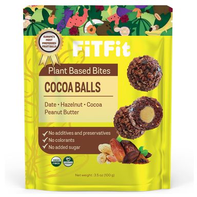 Image for product FIT&FIT Kuglice datulja lješnjak kakao kikiriki 100g