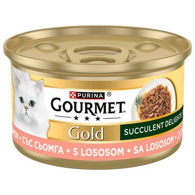 Image for product GOURMET GOLD Hrana za mačke pašteta sočni zalogaji s lososom 85g