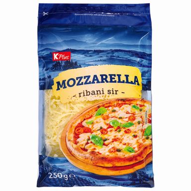 Image for product K PLUS Sir polutvrdi ribani mozzarella 250g