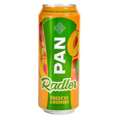 Image for product PAN RADLER Pivo breskva đumbir 2% 0.5l limenka
