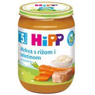 HIPP Eko kašica mrkva, riža, teletina 190g