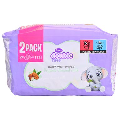 Image for product VIOLETA Baby vlažne maramice s bademovim mlijekom 2x56 komada