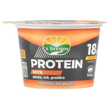 Image for product Z’BREGOV Jogurt skyr jabuka zob grožđice 200g