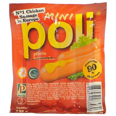 Image for product PERUTNINA Poli pileća hrenovka 130g