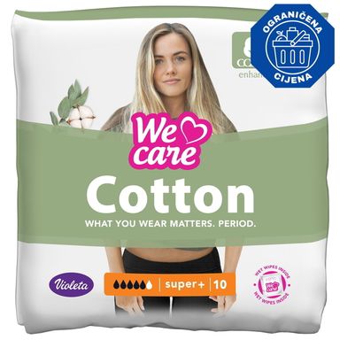 Image for product VIOLETA WE CARE Higijenski ulošci cotton super plus 10 komada