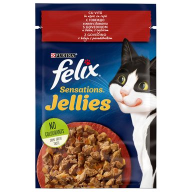 Image for product FELIX SENSATIONS PURINA Hrana za mačke govedina 85g