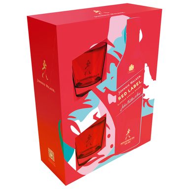 Image for product JOHNNIE WALKER Whisky red label 40% 0.7l (poklon paket s 2 čaše)