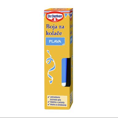 Image for product DR.OETKER Prehrambena boja za kolače u gelu plava 10g