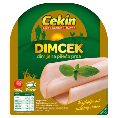 Image for product CEKIN Dimcek dimljena pileća prsa narezana 100g
