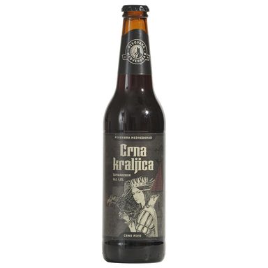 Image for product MEDVEDGRAD Pivo crna kraljica tamno crno lager 4.8% nepovratna boca 0.5l