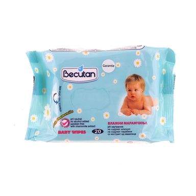 Image for product BECUTAN Vlažne maramice kamilica 20 komada