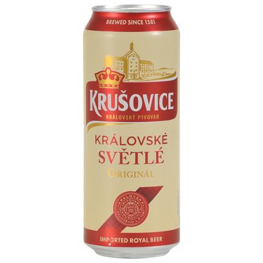 Image for product KRUŠOVICE Pivo svijetlo limenka 0.5l