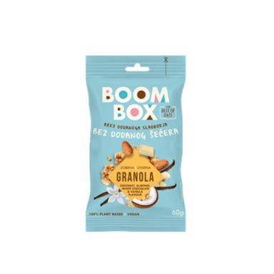 Image for product BOOM BOX Zobena granola kokos badem bijela čokolada vanilija 60g
