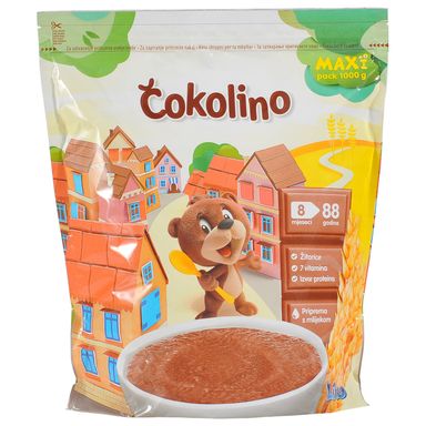 Image for product LINO ČOKOLINO Instant žitna kašica čokolino 1kg zip vrećica