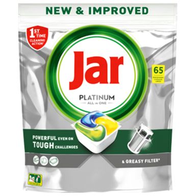 Image for product JAR platinum all in one tablete za strojno pranje suđa, limun, 65 komada