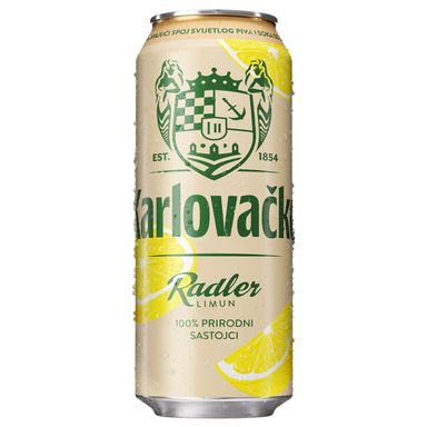 Image for product KARLOVAČKO Pivo radler limun natur svijetlo 2% 0.5l limenka