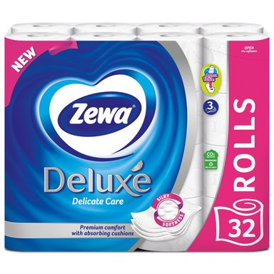 Image for product ZEWA Toaletni papir deluxe delicate care 3 sloja 32 role 150 listića