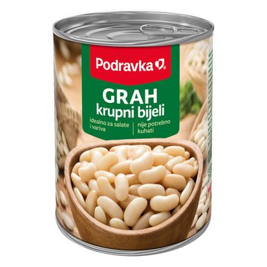 Image for product PODRAVKA Grah krupni bijeli limenka 400g (ocijeđena masa 230g)
