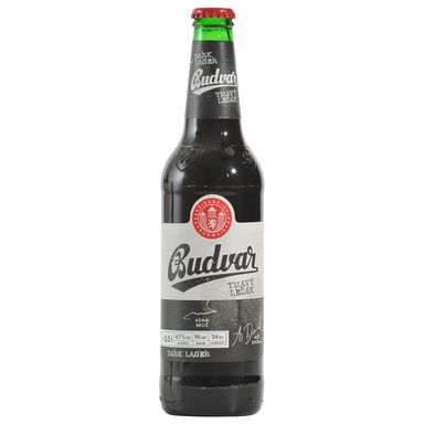 Image for product BUDWEISER BUDVAR Pivo dark lager 4.7%, povratna boca, 0.5l