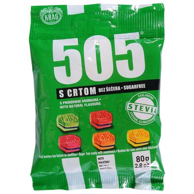 Image for product KRAŠ Bomboni 505 s crtom bez šećera 80g