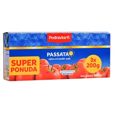Image for product PODRAVKA Pasirana rajčica 3x200g